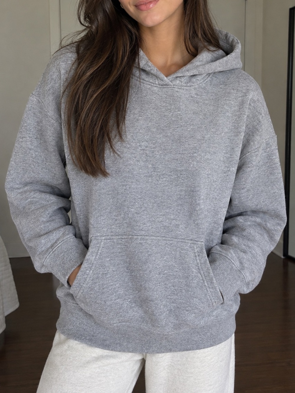 Simple Unisex Heather Grey Hoodie